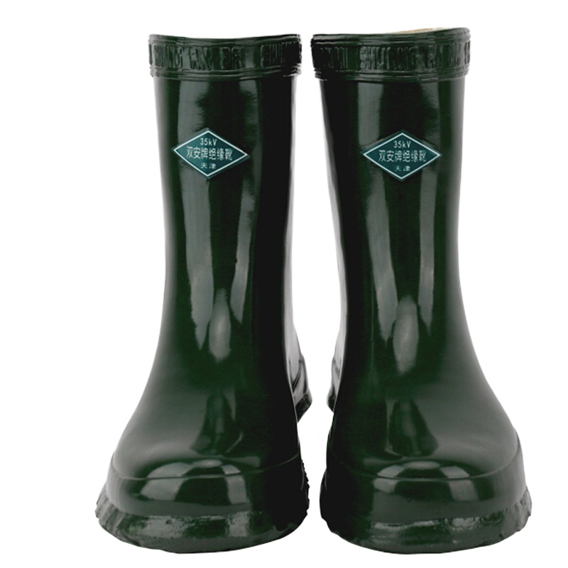 双安 35kv绝缘靴 电工防触电橡胶雨靴 高压中筒电工鞋 绝缘防砸耐磨(单位:双)