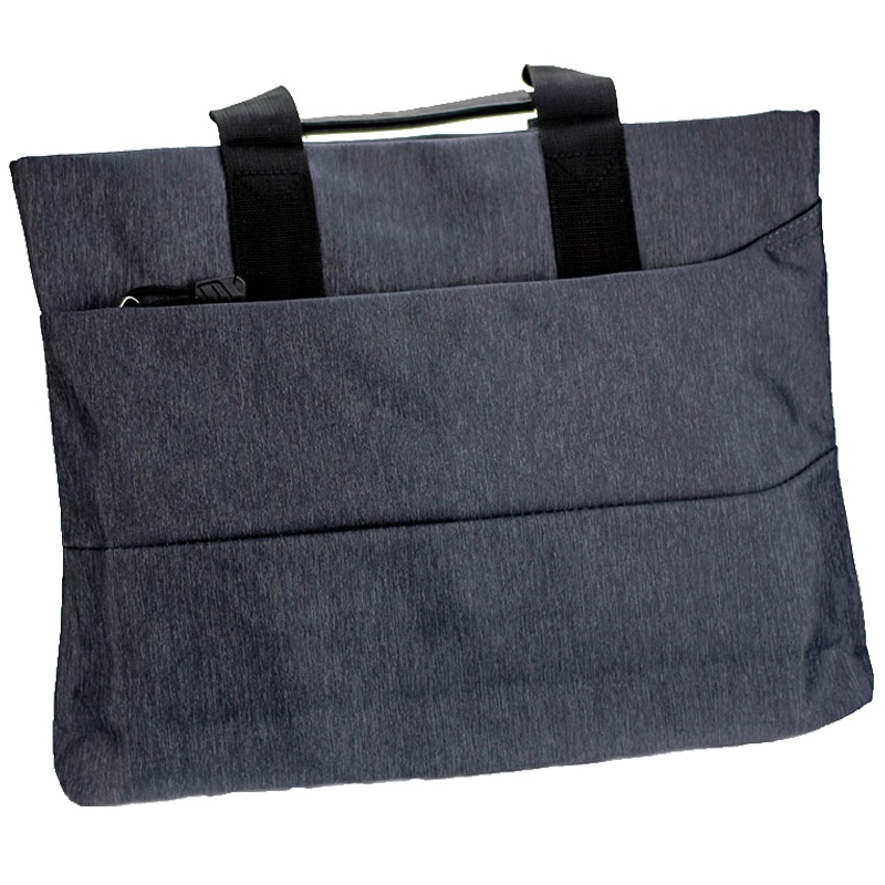 晨光(M&G)横式手提包 灰色 A4拉链袋 双层拉链包 公务事务包 手提文件袋 公文包 文件套/文件袋