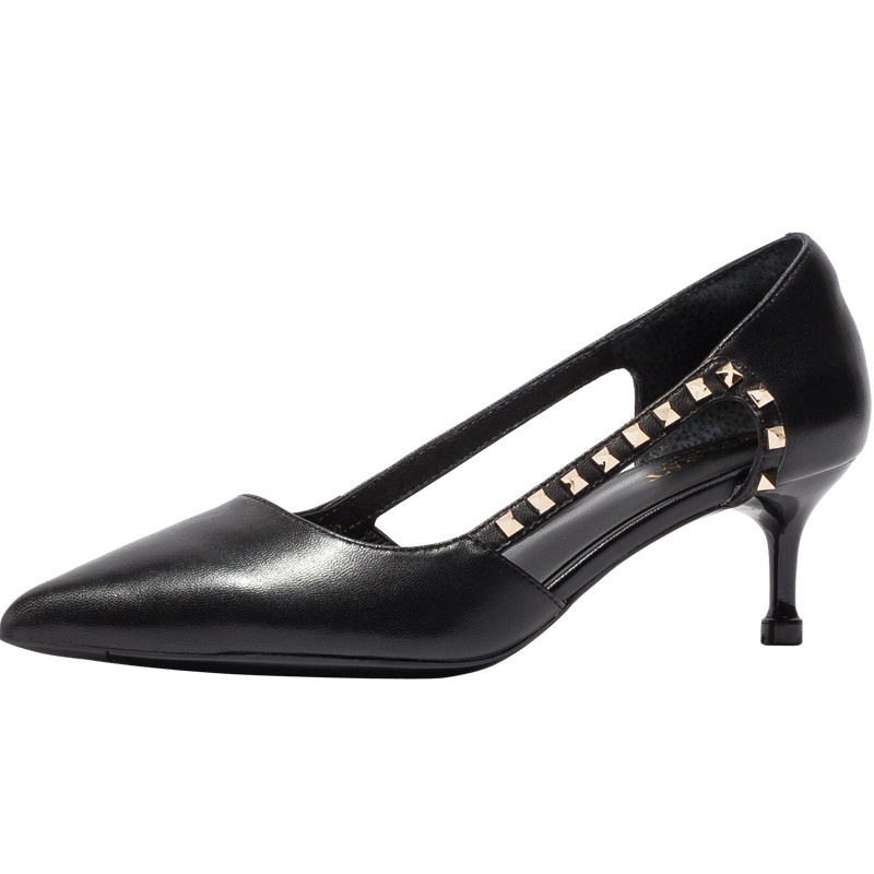 St&Sat/星期六 春季新款细高跟镂空单鞋猫跟鞋女鞋SS01114020