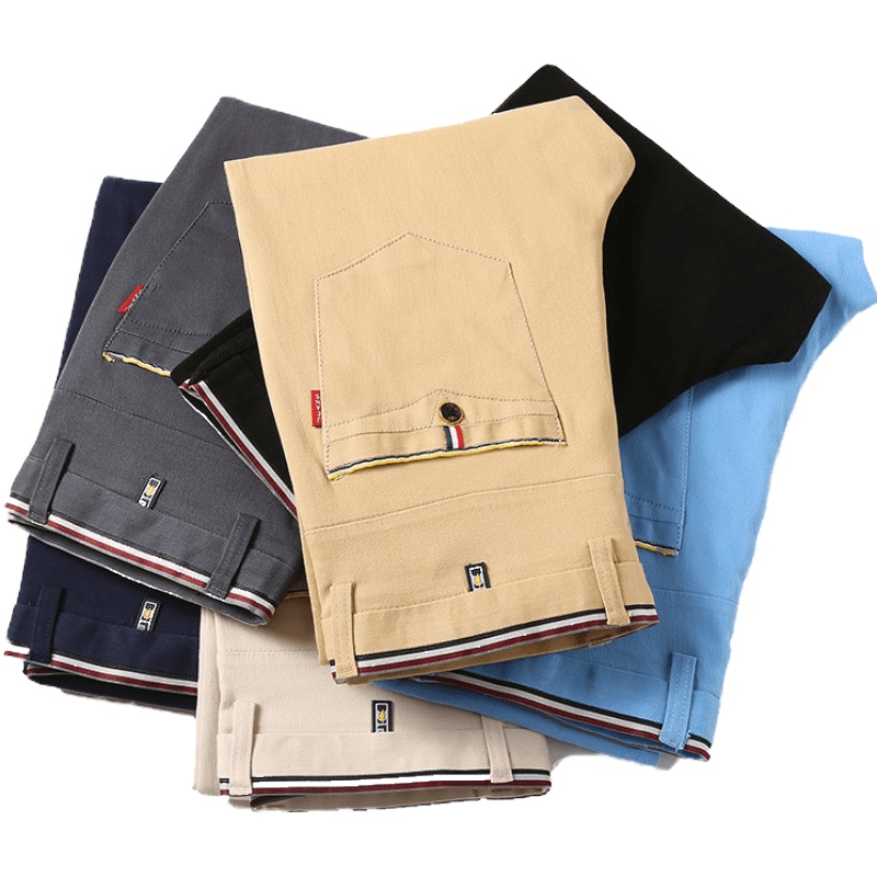 吉普战车(JIPUZHANCHE)2021年秋冬新款男士弹力休闲裤青中年商务直筒休闲裤男士工装裤男时尚修身潮款长裤子