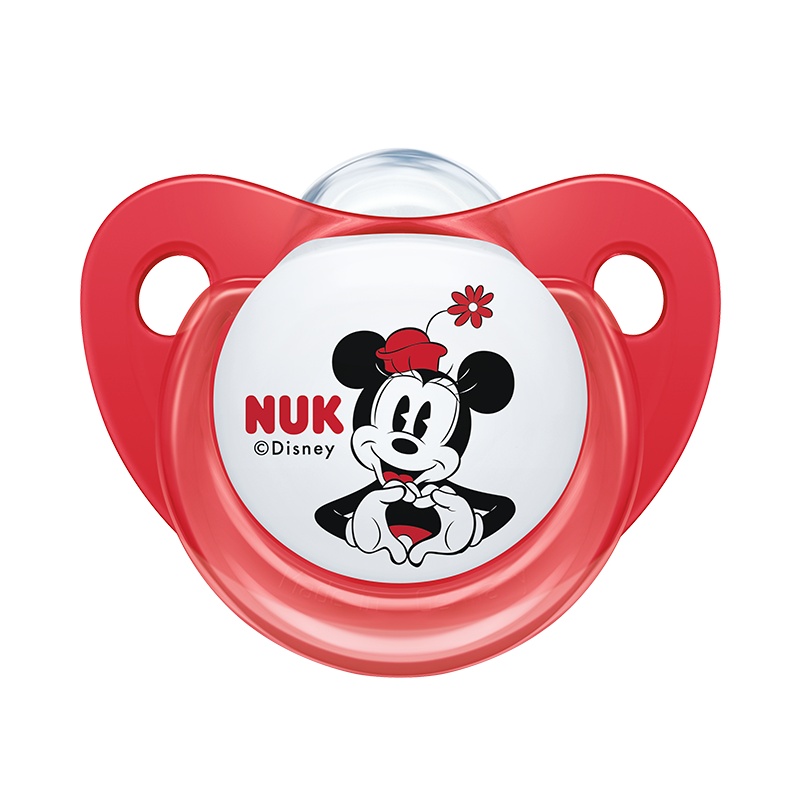 NUK安抚奶嘴NUK迪士尼系列米奇安睡型硅胶安抚奶嘴6-18月(图案随机)