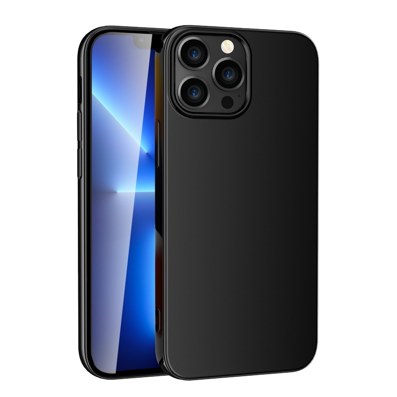 ESCASE 苹果iPhone13promax手机壳保护套全包磨砂防刮13mini防摔不沾指纹男女肤感软壳TPU 绅士黑