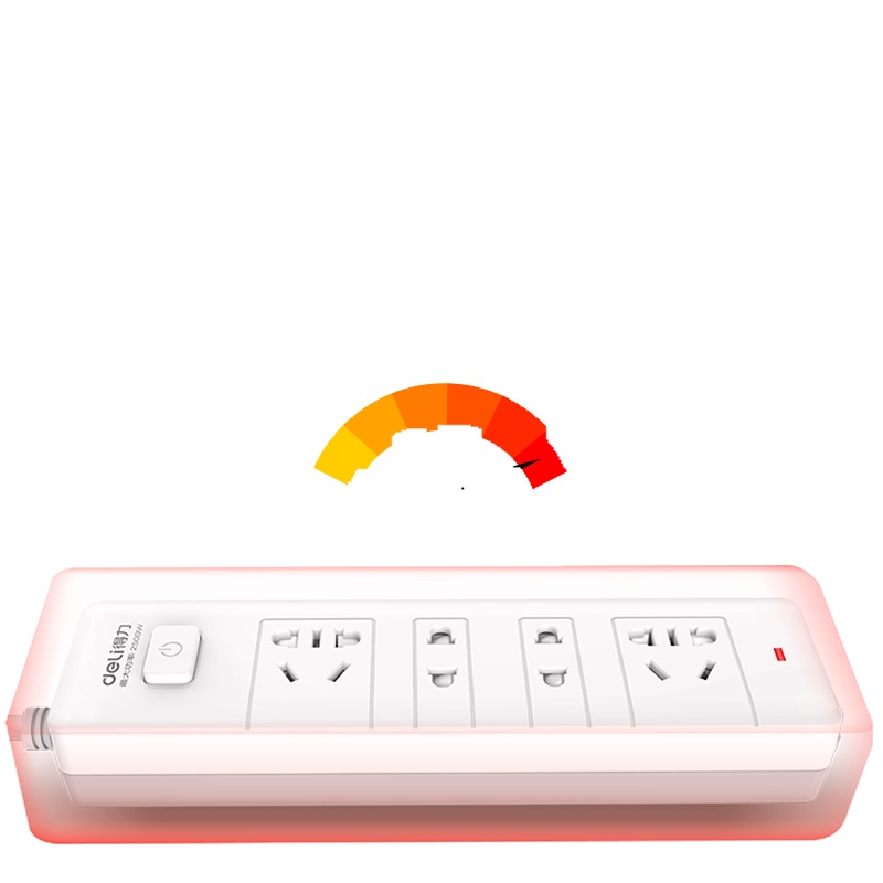 得力18251插排延长线插座电源接线板3米