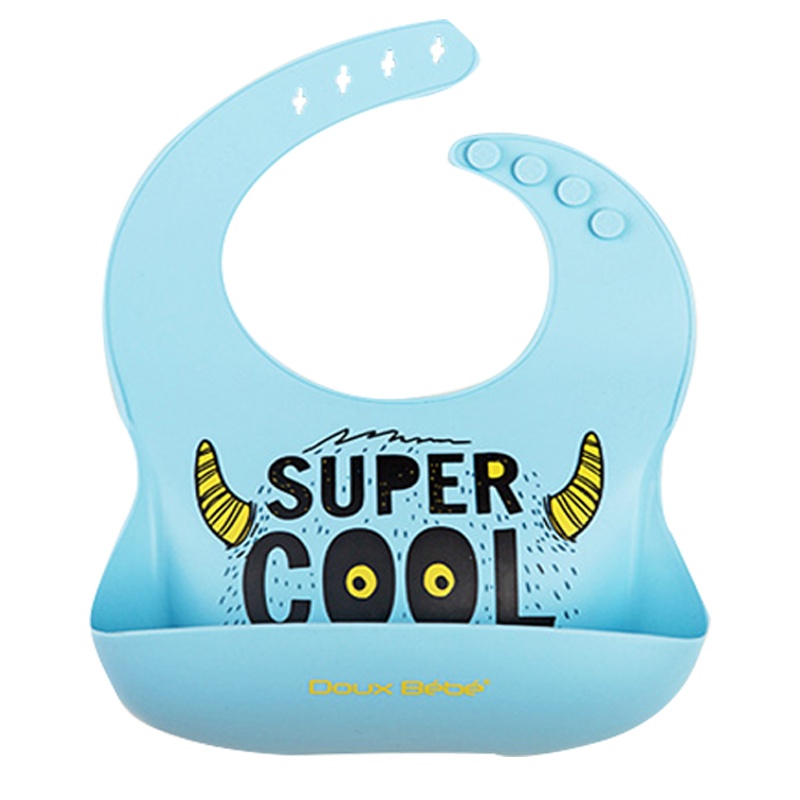 Douxbebe宝宝吃饭围兜食饭兜防水婴儿童小孩硅胶围嘴喂饭衣兜