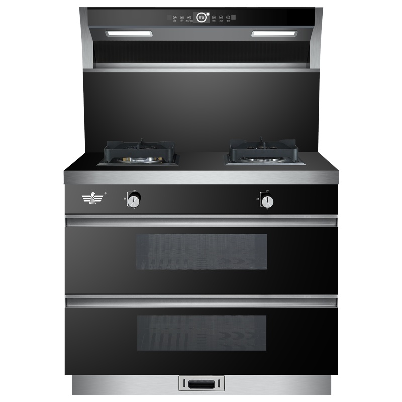 新飞集成灶家用侧吸式抽油烟机一级能效4.8KW大火力猛火灶臭氧紫外线消毒柜集成环保灶烟灶消一体灶T10A-1880天然气