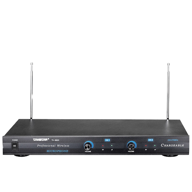 得胜（TAKSTAR）TS-6800一拖二无线话筒 家用会议主持专业演出无线麦克风 K歌舞台演讲手持话筒 充电款带底座
