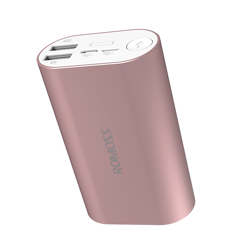 罗马仕(ROMOSS)A10卡片大小金属机身 移动电源/充电宝 10000毫安 锂聚合物电芯 玫瑰金