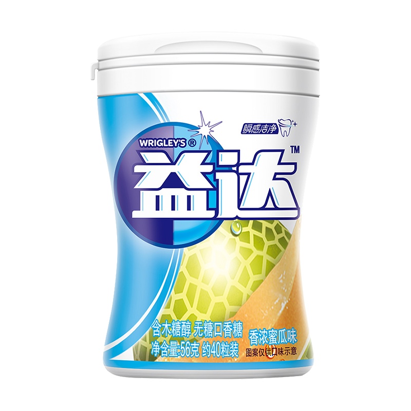 益达(Extra) 口香糖蜜瓜味40粒56g