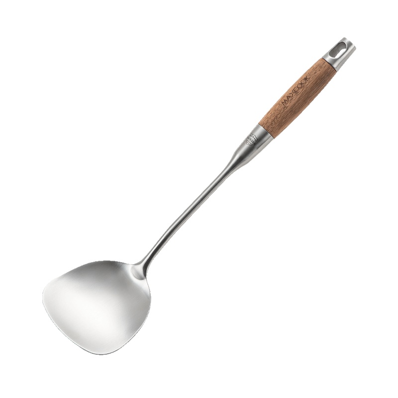 美厨(maxcook)锅铲炒铲 304不锈钢铲子 梨花木一体成型加厚炒菜铲 MCCU002