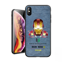 ESCASE 苹果x手机壳iPhonexs保护套香水味全包防摔混纺布艺香水保护壳日系可爱动漫男女 恶搞卡通潮牌钢铁侠