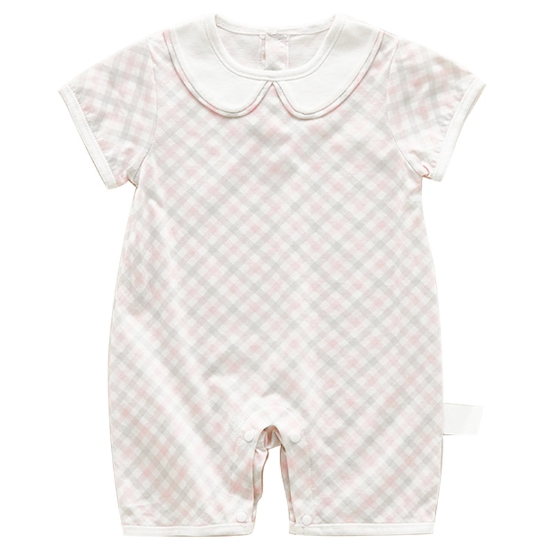 优简2020新款婴儿连体衣夏季新生儿衣服短袖纯棉哈衣封挡连体衣爬爬服