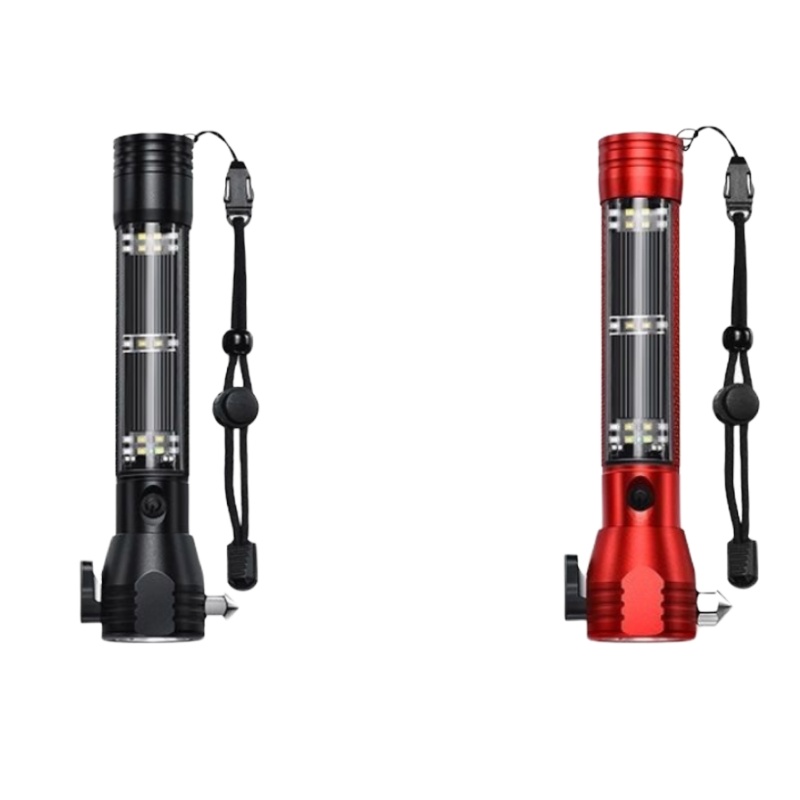 车用多功能车载手电筒自救逃生锤破窗器消防救生锤汽车安全锤