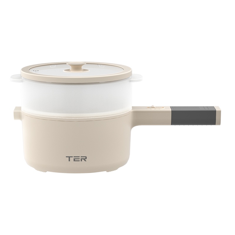 泰瑞达(TER)电煮锅电脑款白色电火锅宿舍学生锅手持多功能小炒锅家用小锅煮面小电锅寝室1-2人T-ZG02MZ