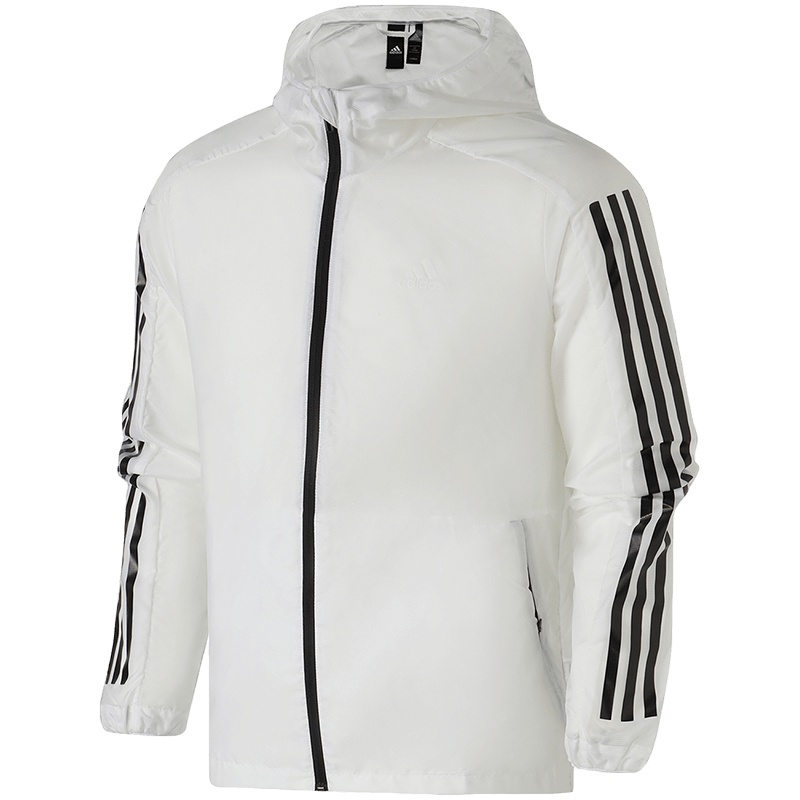阿迪达斯男服外套夹克防风服皮肤衣薄款休闲运动服EK4725