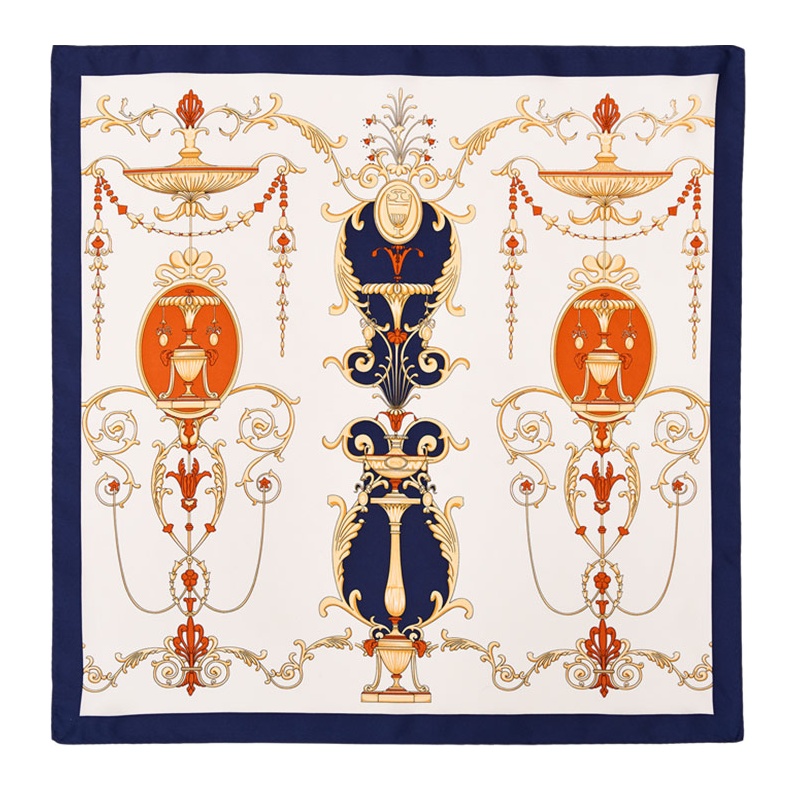 万事利春夏桑蚕丝小领巾女士真丝小方巾丝巾女围巾黄金时代