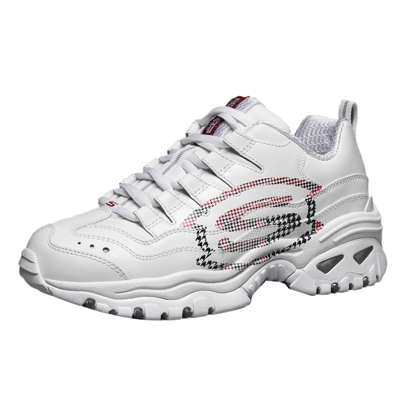 Skechers斯凯奇厚底户外老爹鞋熊猫鞋女士小白鞋运动鞋149052-WNVR