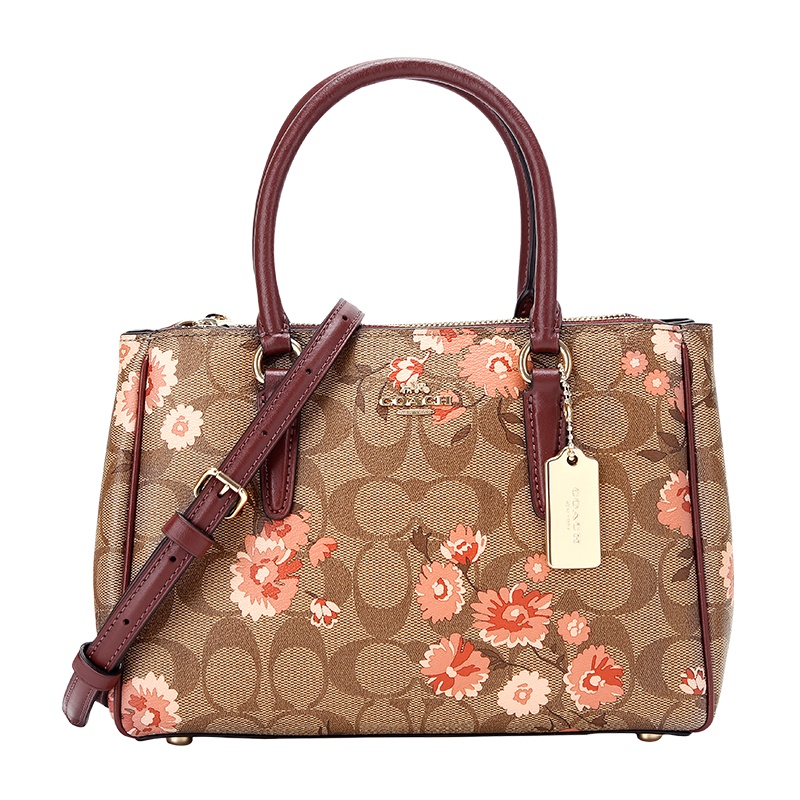 COACH 蔻驰 奢侈品 欧美时尚女士卡其印花人造革单肩斜挎包杀手包 F76682 IMP4X