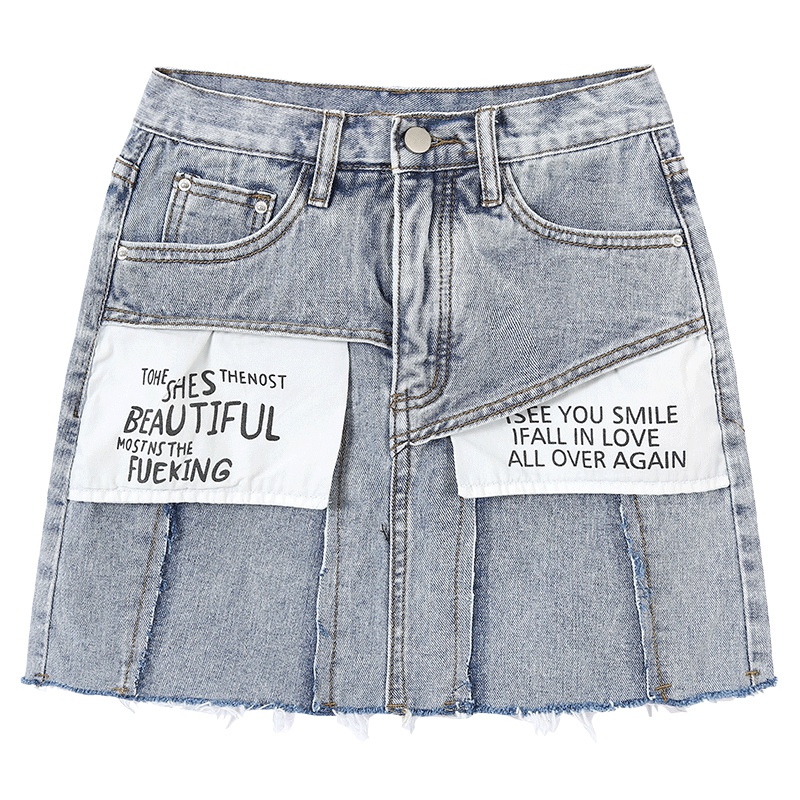 【限量秒杀】马克华菲女装2019春夏新款半身裙INS超火牛仔短裙