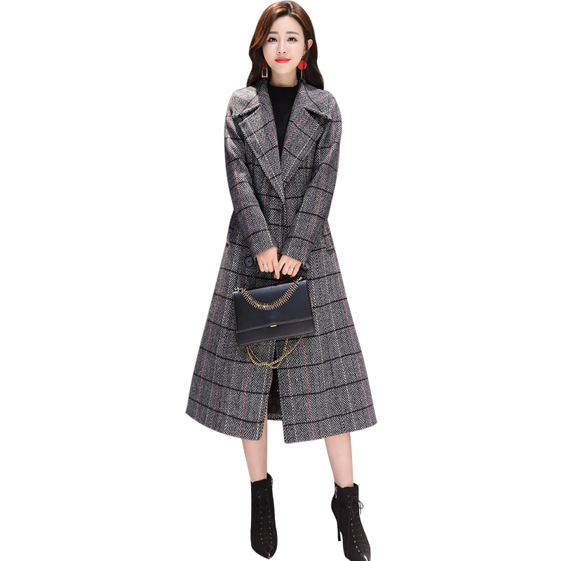 丝柏舍2019秋季女装纯色长袖翻领毛领中长款休闲气质大衣S84R1228D