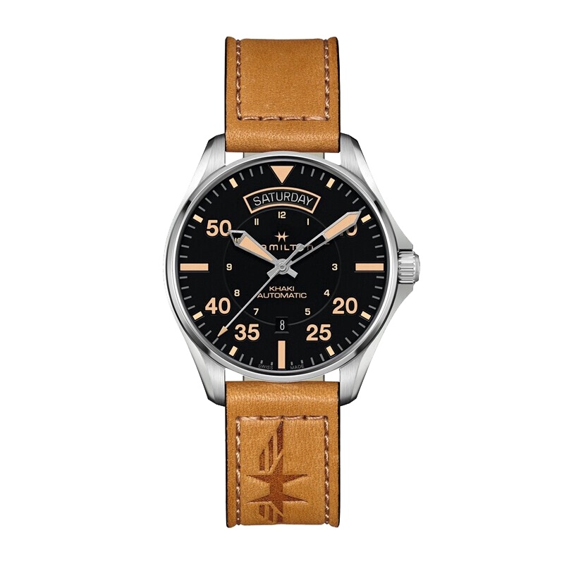 汉米尔顿(Hamilton)瑞士手表 卡其航空飞行员系列星际穿越同款自动机械男表 H64645531