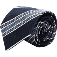 Ermenegildo Zegna 杰尼亚 男士条纹丝质领带 Z5D21 1L8