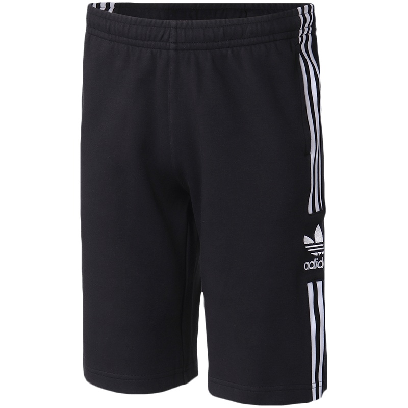 阿迪达斯adidas三叶草男装运动服休闲针织短裤FM9878