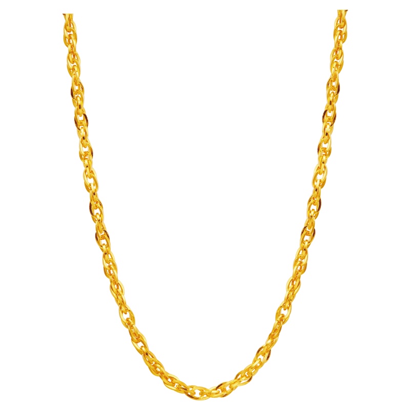 周大福 珠宝首饰足金金项链素链(工费：288元)计价F172893