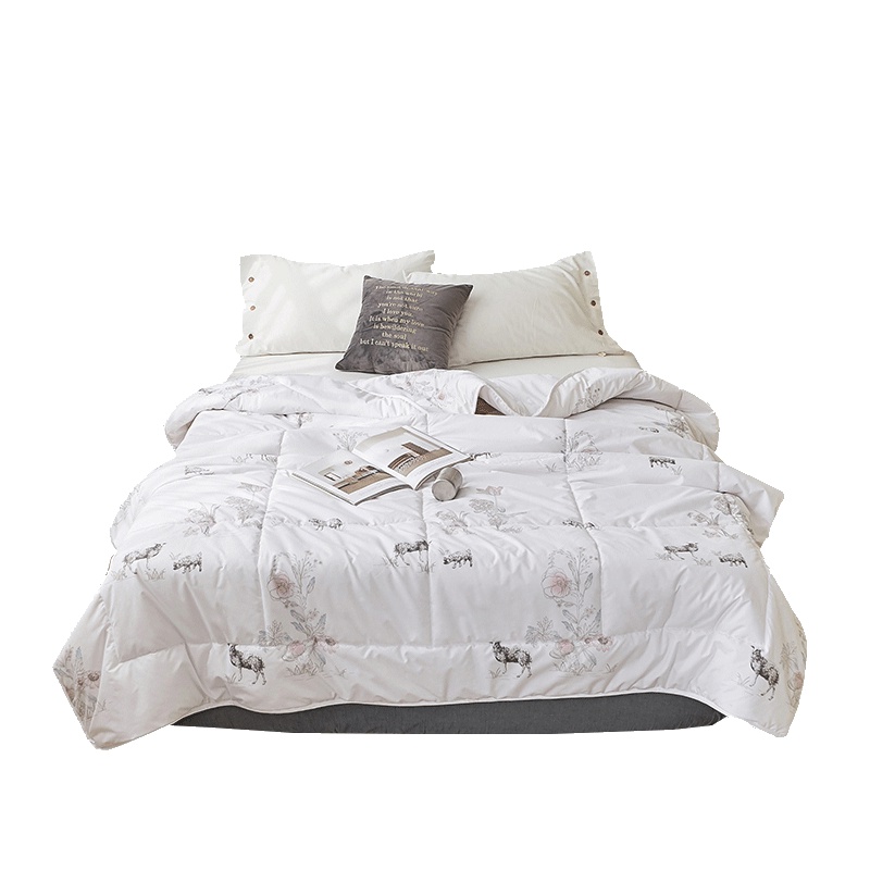 北极绒(Bejirog)家纺 100%羊毛被植物羊绒面料被芯春秋被双人被子纯色棉被保暖加厚斜纹冬被