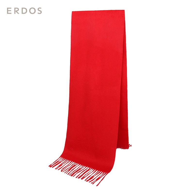 鄂尔多斯ERDOS 休闲百搭纯羊绒水纹刺绣围巾