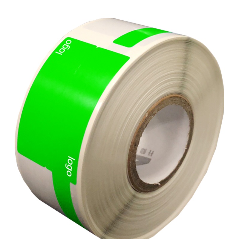 开仰(KAIYANG)P-40G-LT-SC预印logo尾签不干胶标签纸38*25+40mm/200片/卷 绿色