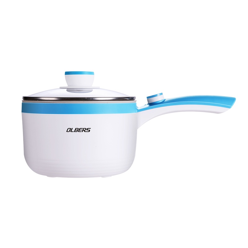 德国olbers多功能电煮锅电火锅 粉色黑胆不沾涂层无蒸笼