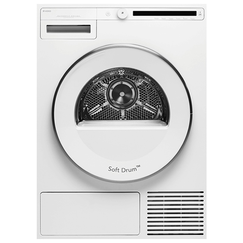 雅士高ASKO欧洲原装进口烘干机滚筒全自动家用8kg速干衣机T208C.W