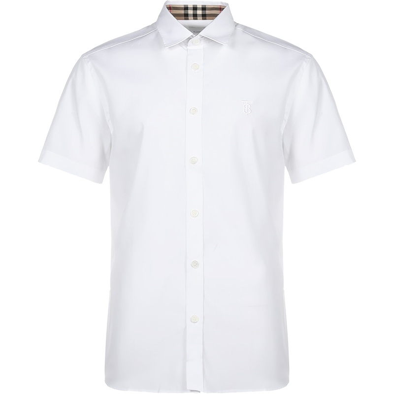 BURBERRY 博柏利 男款 棉质修身版短袖衬衫 80323131