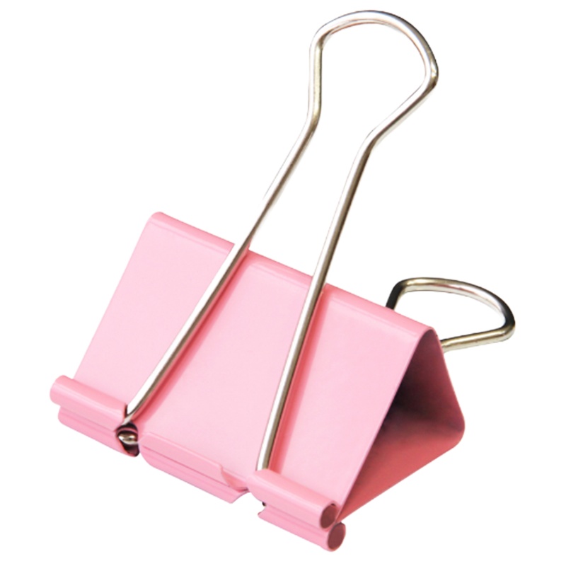 得力8551-1彩色长尾票夹 51mm 5筒装