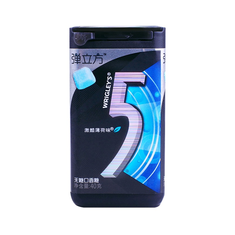 5弹立方无糖口香糖激酷薄荷味40g