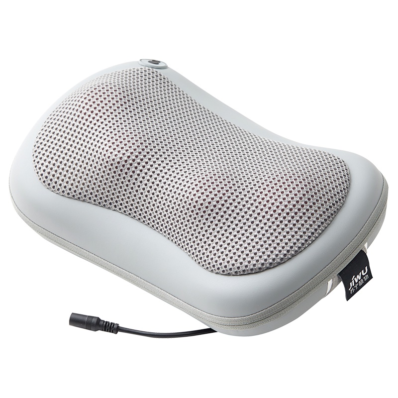 苏宁极物 多功能按摩枕腰背部按摩靠垫肩部腿部全身按摩仪 揉捏减压按摩腰靠（灰色）