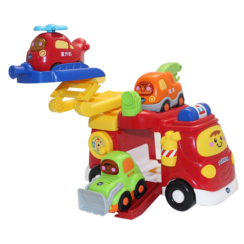 神奇轨道车 识别场景玩具车火车赛车油罐车男孩玩具儿童礼物 大消防车80-151318