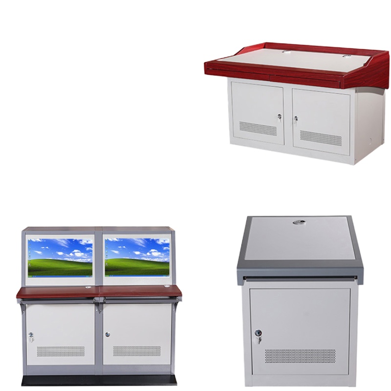 PC电脑柜操作台 单双联琴式琴台 机柜 电脑柜定制