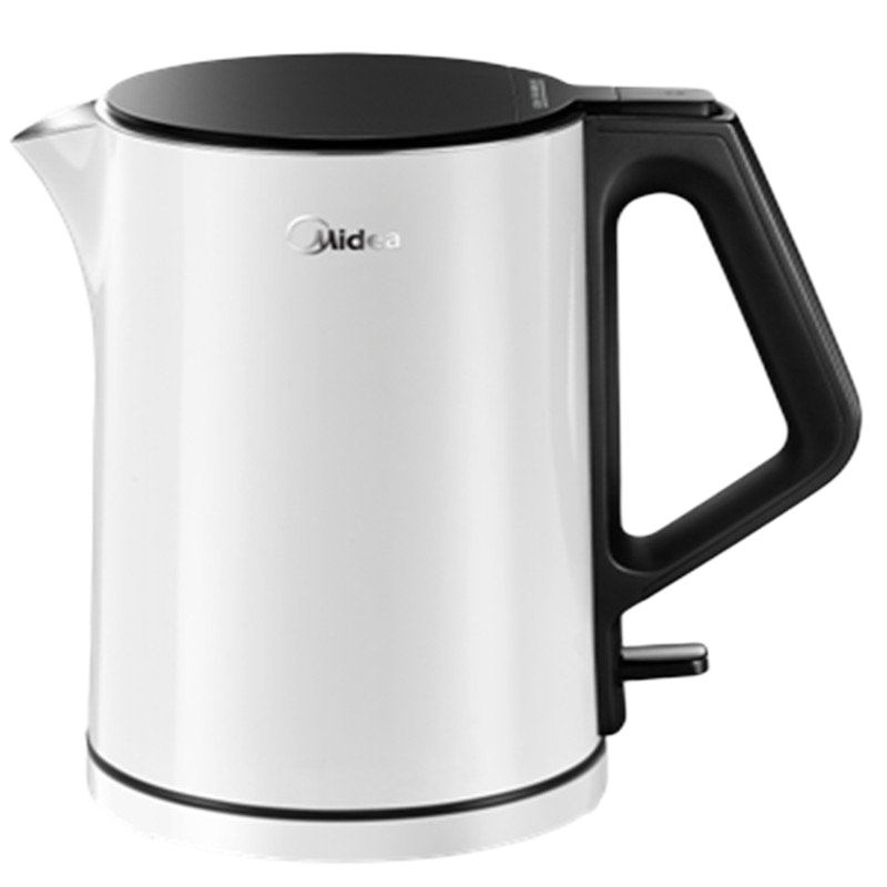 美的（Midea）HJ1508a电水壶 1.5L双层防烫烧水壶食品级不锈钢 一体无缝内胆电热水壶