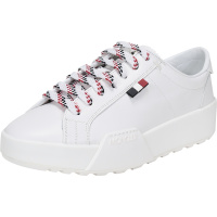 MONCLER 盟可睐 男士 皮革系带休闲运动鞋小白鞋 4M72400 02SHJ
