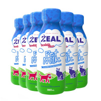 新西兰进口zeal真致零乳糖牛奶猫狗犬通用宠物零食380m/瓶l*6瓶组合装