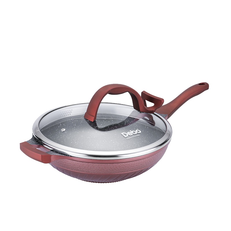 德铂(Depo)厨具 DEP-C351M炒锅 聚能厚锅底无油烟明火电磁炉通用可立锅盖