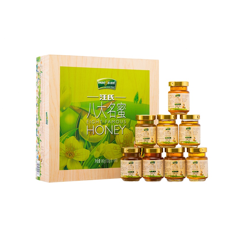 汪氏八大名蜜960g/箱 精致木盒装 蜂蜜礼盒