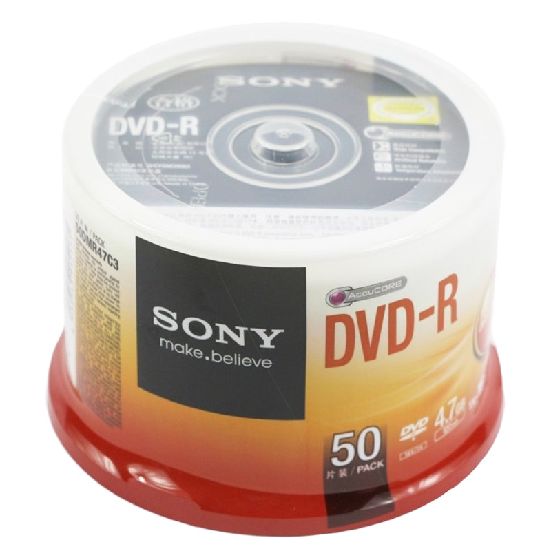 索尼 16X DVD-R 4.7G空白光盘 dvd刻录盘 50片装