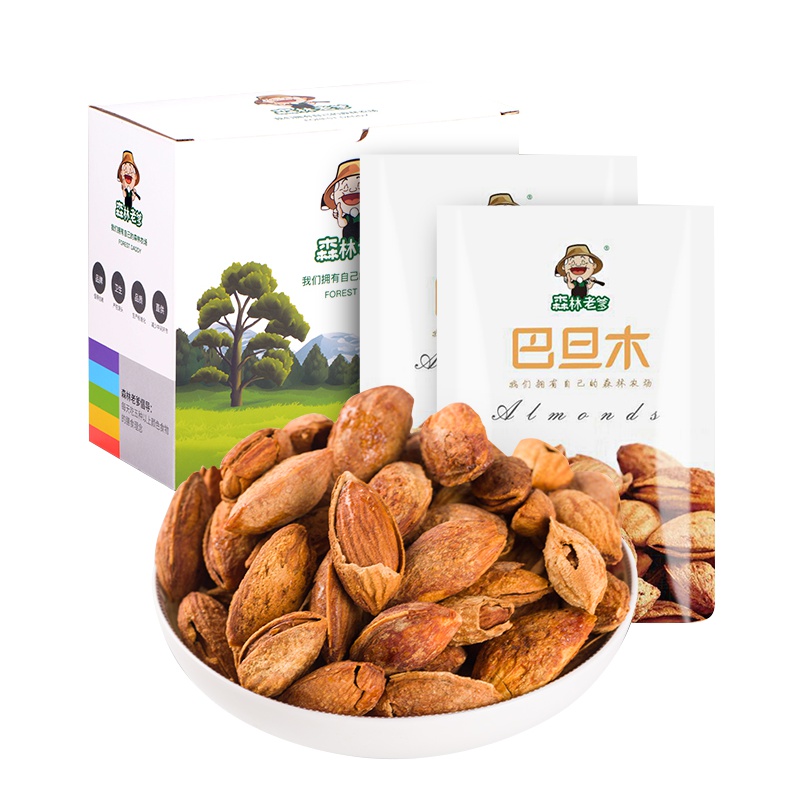 壹山傍水森林老爹坚果奶油味巴旦木80g*2袋干果特产炒货零食奶油口味