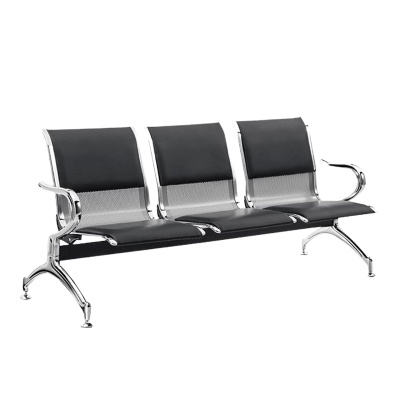 鑫虎威 办公家具机场椅公共连排椅医院候诊椅输液椅三人位加皮垫银行等待椅休息椅