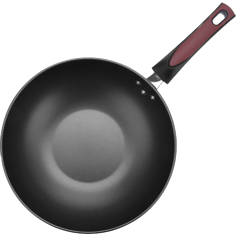 德铂马蒂诺精铁炒锅不粘锅体少油烟DEP-598透明玻璃锅盖防烫手柄 单个装