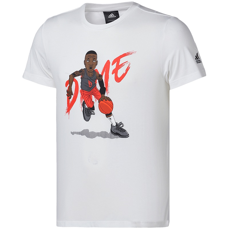 【自营】adidas阿迪达斯男子短袖T恤DAME利拉德文化休闲运动服DP9088 L DP9088白色