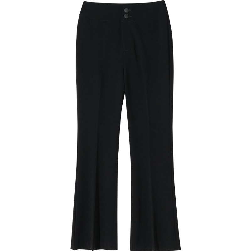 娅丽达女裤2019秋季新款喇叭裤女垂感显瘦九分直筒宽松阔脚裤I3503