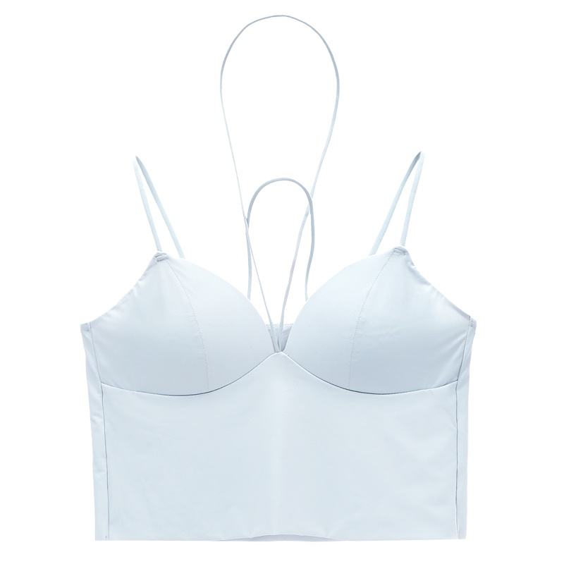 都市丽人简约光面美背双肩带薄棉杯无钢圈文胸女士胸罩内衣1V9501